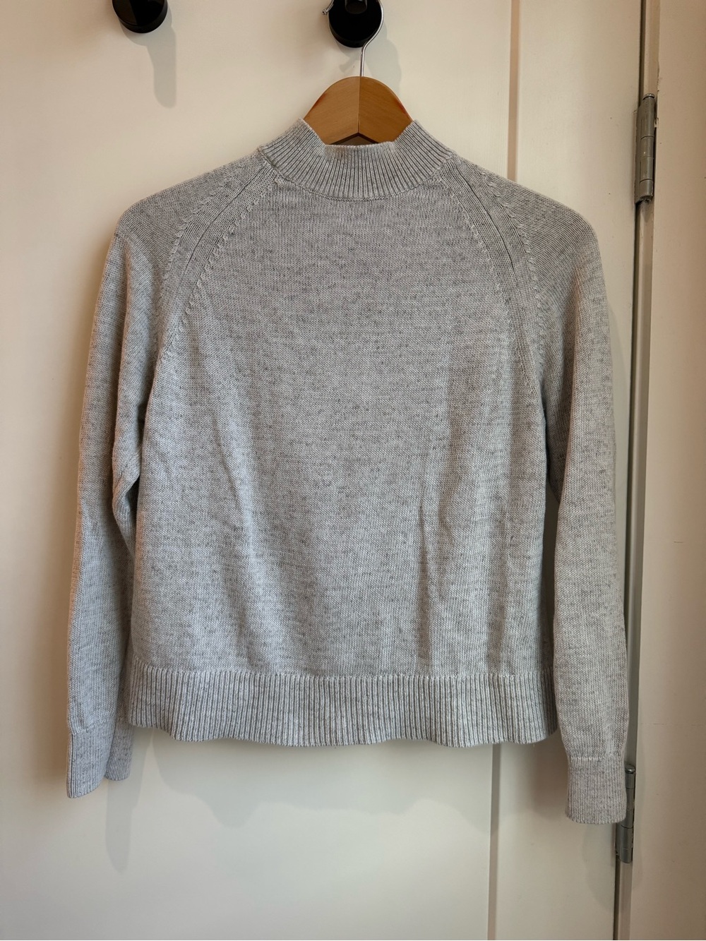Everlane Light Gray Mock Neck Sweater